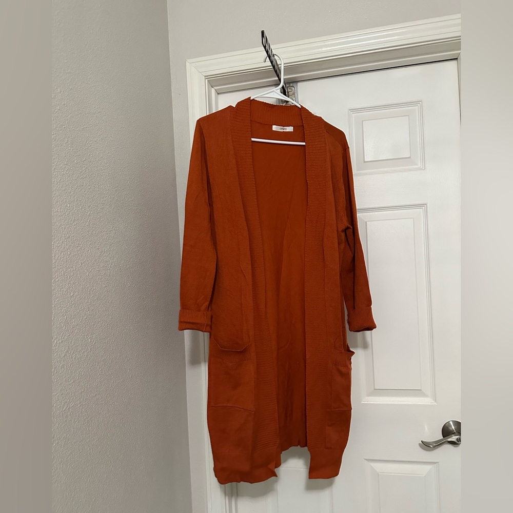 Cherish Brown Knit Jacket Relaxed Fit